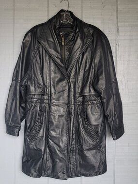 Vintage Wilsons Leather Thinsulate Ultra Insulated Women's Trench Coat Set. Sz L